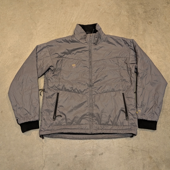 Mountain Hardwear Men's Gray Puffer Jacket Full Zip Pit Zips